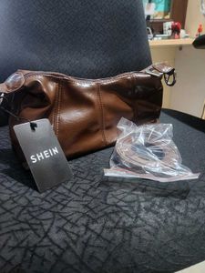 SHEIN Brown Faux Leather Handbag