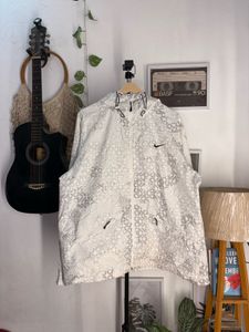 Nike White Patterned Jacket