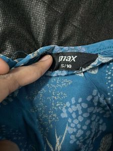 Max Blue Floral Print Tunic Top