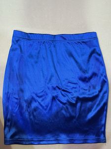Blue Stain Mini Skirt