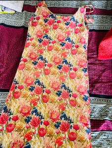 3 Women's Kurtas - Yellow, Floral &amp; White