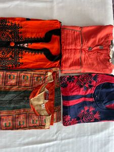 combo sets of 4 women kurties