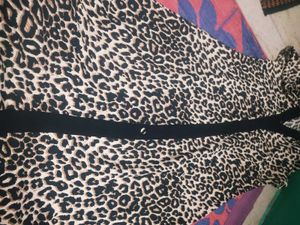 Leopard Print Maxi Dress/ Abaya