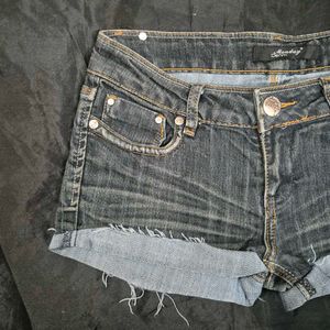 low waist y2k mini denim shorts