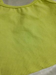 Lime Green Ribbed Tank Top