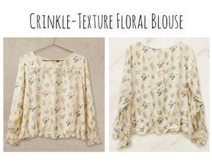 Cream Floral Print Long Sleeve Top