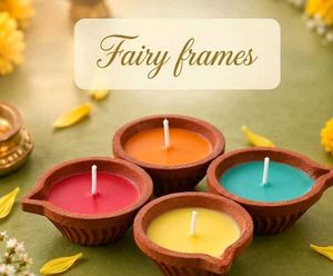 Artisanal Terracotta Red Wax Diya