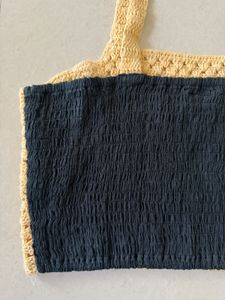 Crochet Square Neck Crop Top