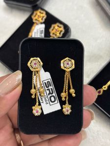 Gold Plated Dangle Earrings