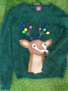 Funky Reindeer Christmas Sweater