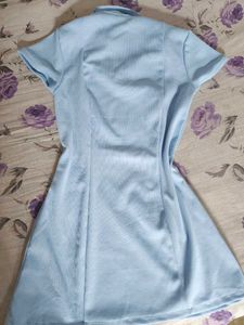 Light Blue Collared Dress
