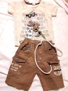 Cute Bart Simpson T-Shirt & Shorts Set