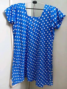 Blue Polka Dot Kurta Pajama With Dupatta