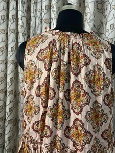 Boho Print Peplum Top