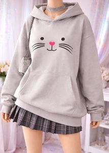 Cute Cat Face Hoodie