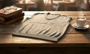 Silver Gray Knit Vest - Stylish &amp; Versatile
