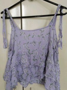 Sweet Lavender Floral Tiered Tank Top
