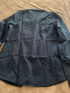 Blue Collared Button-Down Shirt
