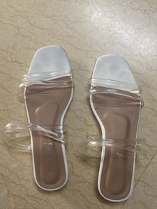 Trendy Clear Strap Flat Sandals