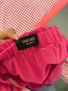 Vibrant Pink Button-Front Mini Skirt with Pockets