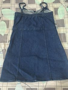 Denim Spaghetti Strap Dress