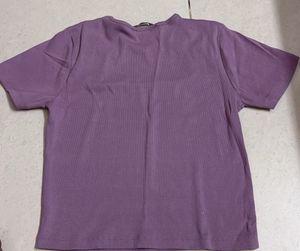 Purple Cutout T-Shirt