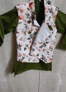 Boys Ethnic Set - Floral Waistcoat