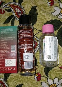 Body oil and Garnier micellar water