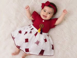 Adorable Girls Kurti and Skirt Set