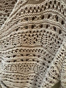 ✨ Beige Crochet Knit Tie-Up Top ✨