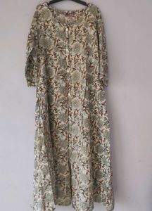 Floral Print Cotton Kurta
