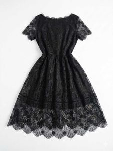 Elegant Black Lace Dress