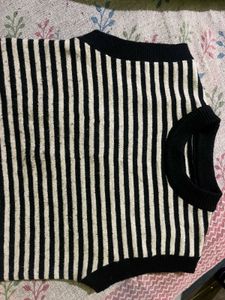Striped Sleeveless Sweater Vest