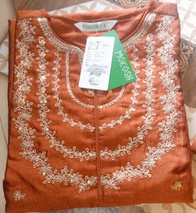 Embroidery Anarkali Kurta Pant with Dupatta