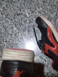 Comfortable Red and Black Sports Shoes