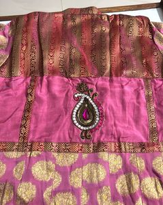 Pink &amp; Gold Brocade Kurta Set