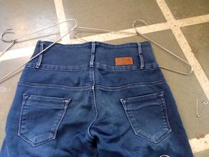 High Waisted Blue Denim Jeans
