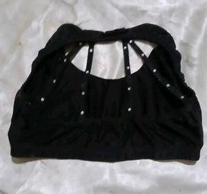 Black Rhineston Bra