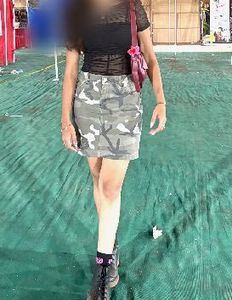 Camouflage Print Mini Skirt