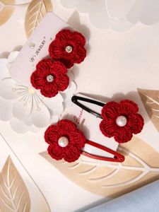 🌷Cute Flower Hair Clips &amp; earing set✨