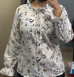 Floral Ruffle Blouse
