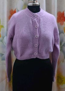 Lavender Knit Cardigan