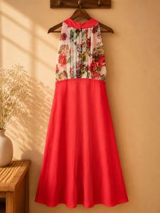 Floral Printed Halter neck gown