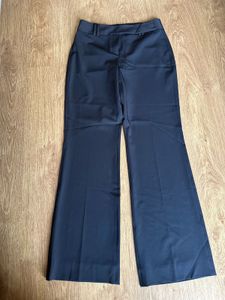 Navy Blue Flared Leg Trousers