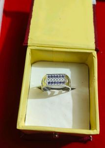 solid pure silver gents ring