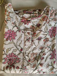 Floral Print Cotton Kurta