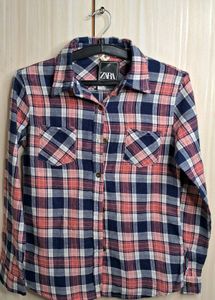 Plaid Button-Up Shirt