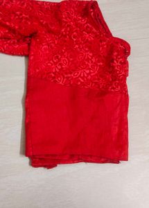 Red Lace Blouse