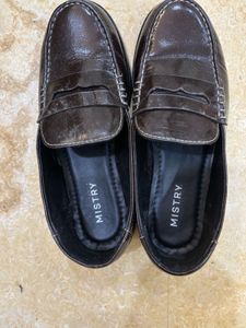 MISTRY chic women’s  Brown Leather Loafers
