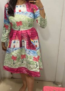 Fun Print Fit &amp; Flare Dress